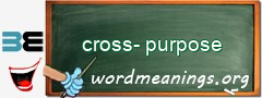 WordMeaning blackboard for cross-purpose